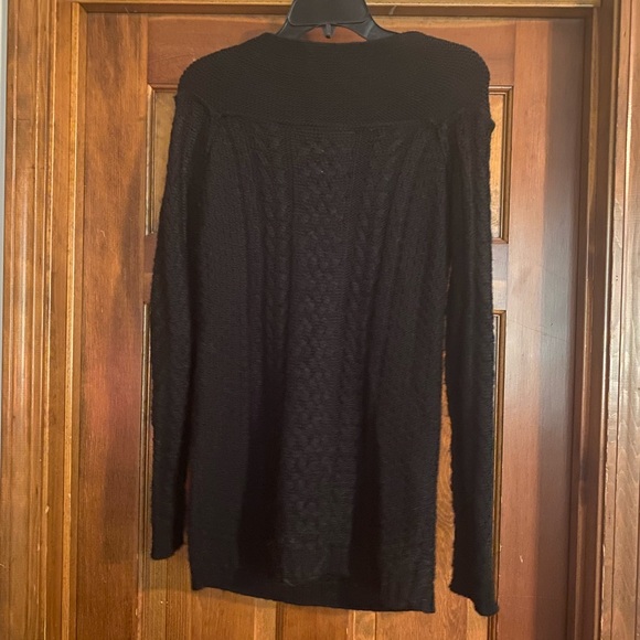 Rachel Roy black off the shoulder cable sweater women’s size small - Picture 9 of 10